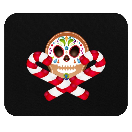Gingerbread man Sugar Skull decor for Christmas Mouse Pads