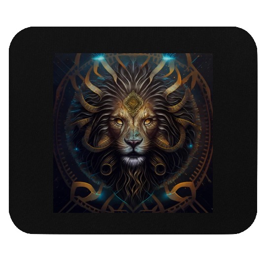 Dark Fantasy Lion Version 1 Mouse Pads