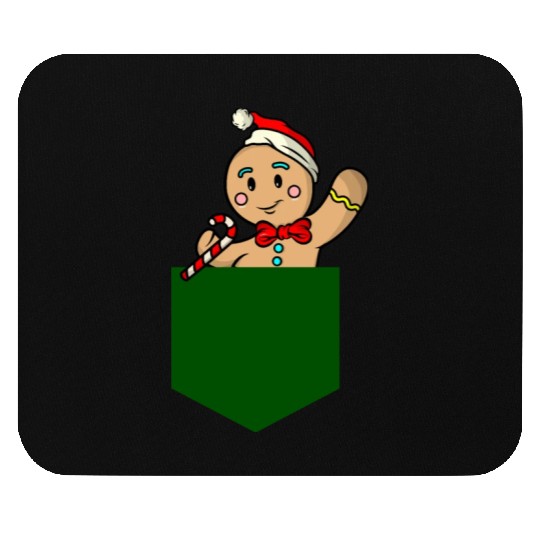 Christmas gingerbread man in breast pocket gift Mouse Pads
