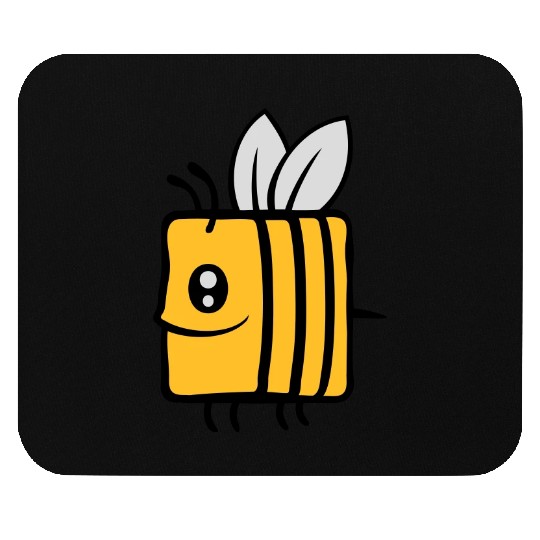 Square little cute bee Mouse Pads