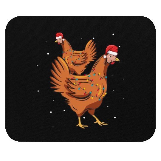 Christmas Animals Chickens Xmas Farmer Mouse Pads