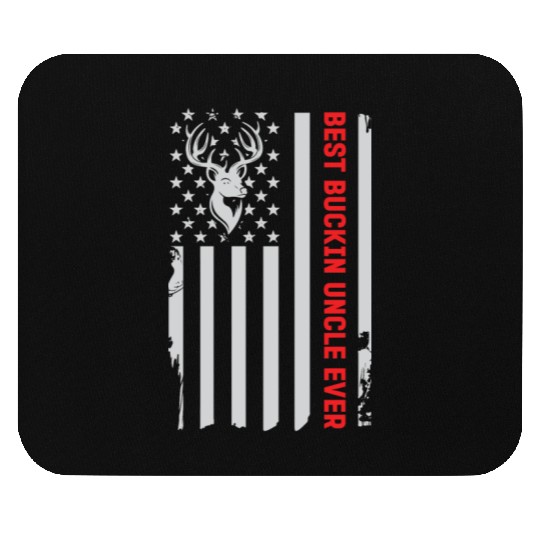 American Flag Best Buckin Uncle Ever Hunting Mouse Pads