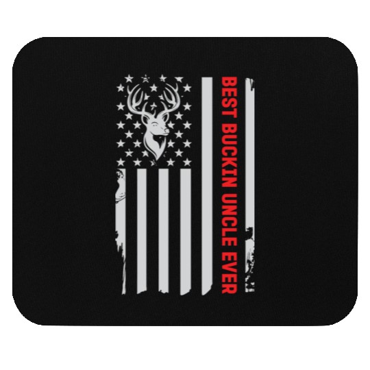 American Flag Best Buckin Uncle Ever Hunting Mouse Pads