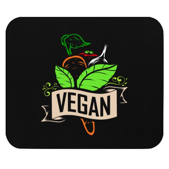 Carrot, Onion And Tomato Logo For Vegetarians And Mouse Pads