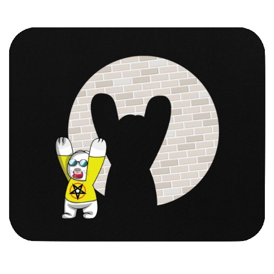 Rock Sign Kawaii Rabbit Metal Music Heavy Rock Mouse Pads
