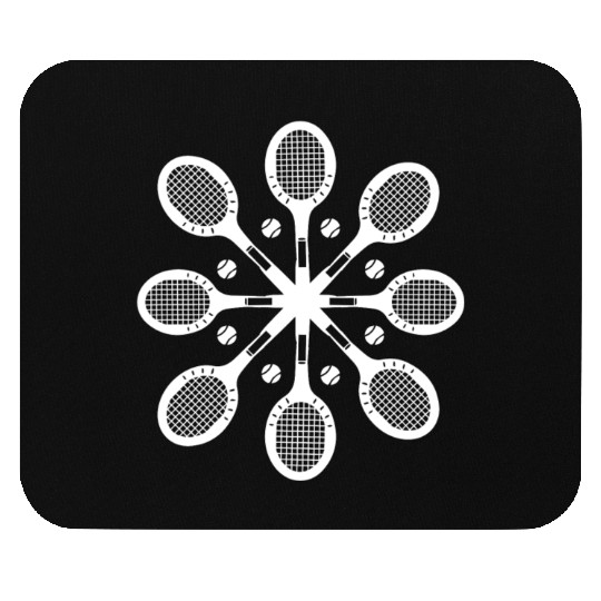 Tennis Christmas Snowflake Pattern Mouse Pads