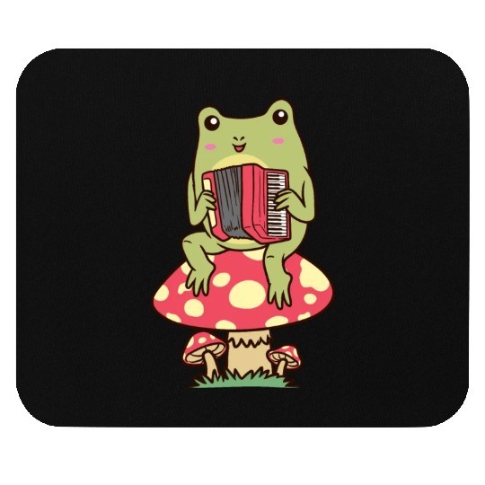 Frog On A Mushroom Accordion Player Accordionist Mouse Pads