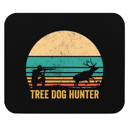 Deer Hunting Deer Hunter Tree Dog Hunter Retro Mouse Pads