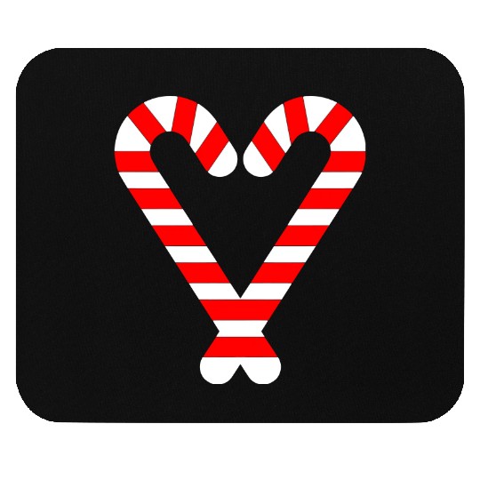 Candy Canes Heart Hearts Christmas Winter Mouse Pads