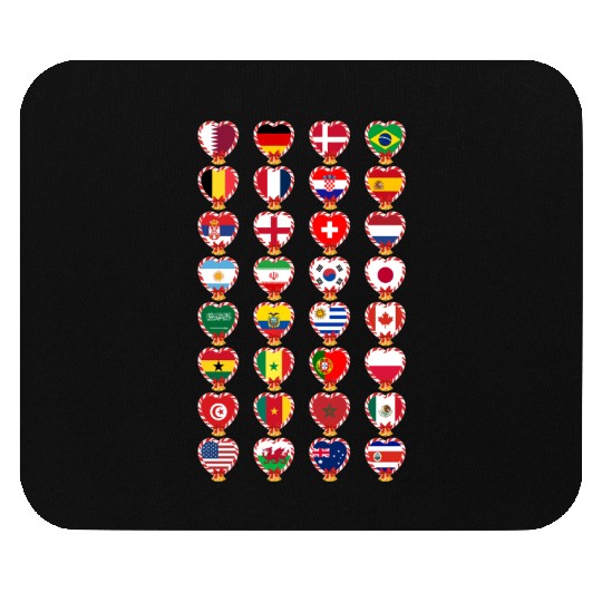 Flags Of The Countries Of The World Candy Cane Mouse Pads