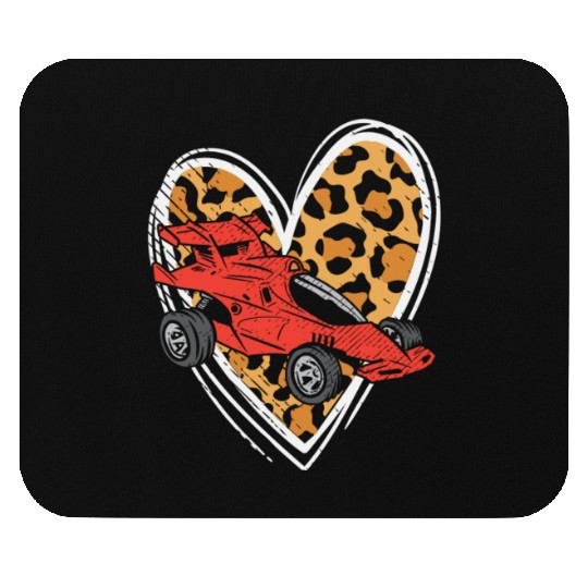 RC Car Racing Love Remote Control Leopard Heart Gi Mouse Pads