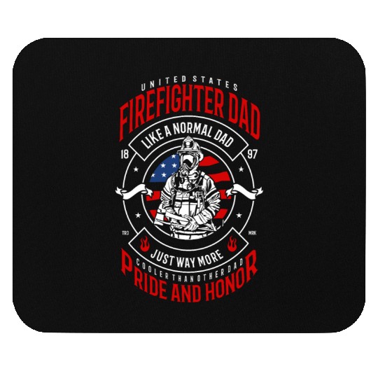 Firefighter Dad 2 Mouse Pads
