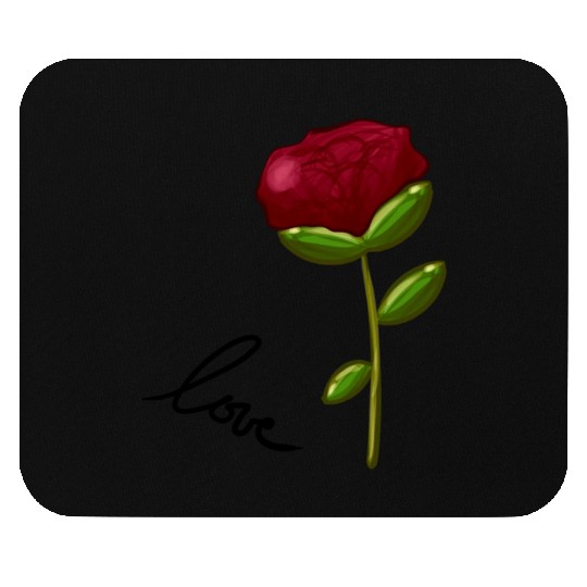 red flower symbol nature Mouse Pads