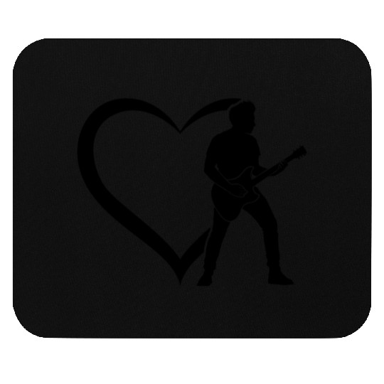 Bass Guitar Player Heart Bass Guitar Player Mouse Pads