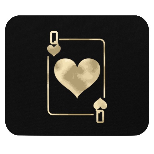 Queen Of Hearts Playing Card Halloween Mouse Pads