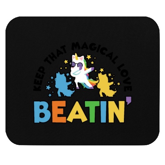 Rainbow Animal Singing Playing Unicorn Lover Mouse Pads