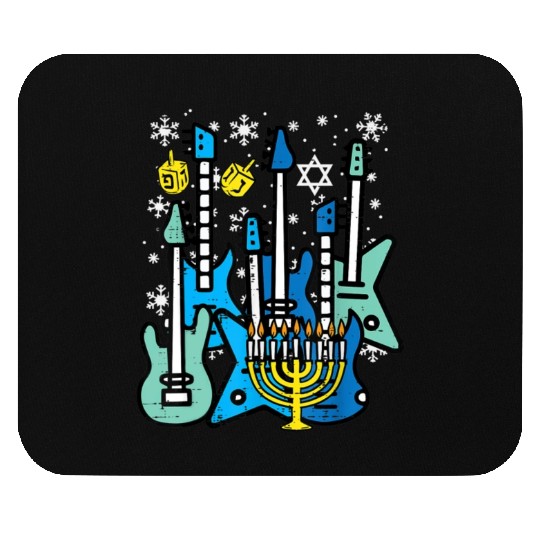 Hanukkah Guitars Chanukah Jewish Rock Rocker Mouse Pads