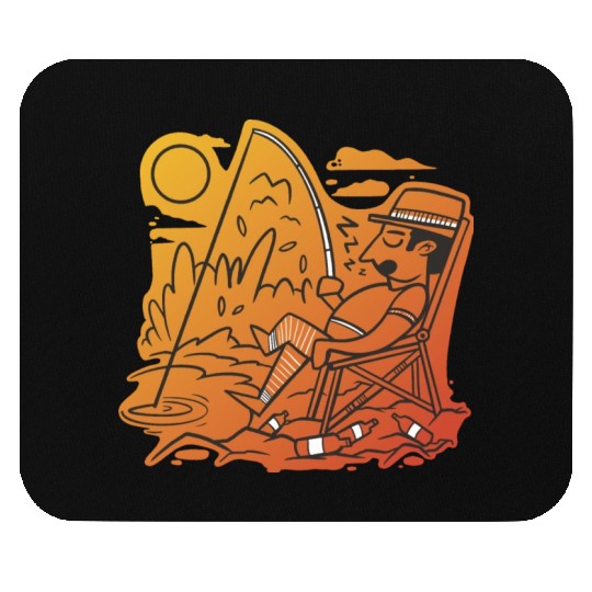 Fisherman sleeping fishing Fisherman sleeping fish Mouse Pads