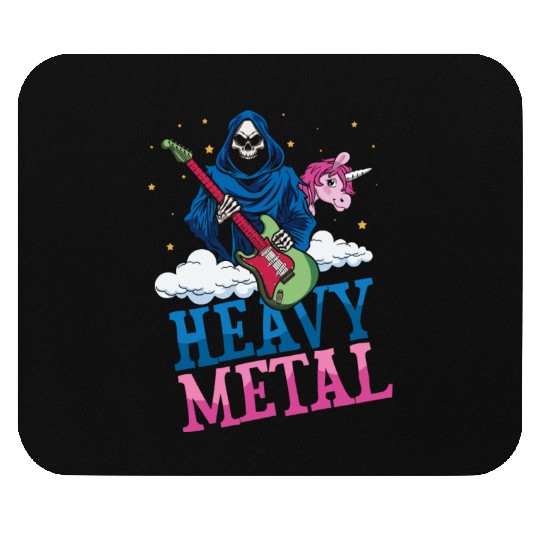 Grim Bone Unicorn Rainbow Metal Music Heavy Rock Mouse Pads