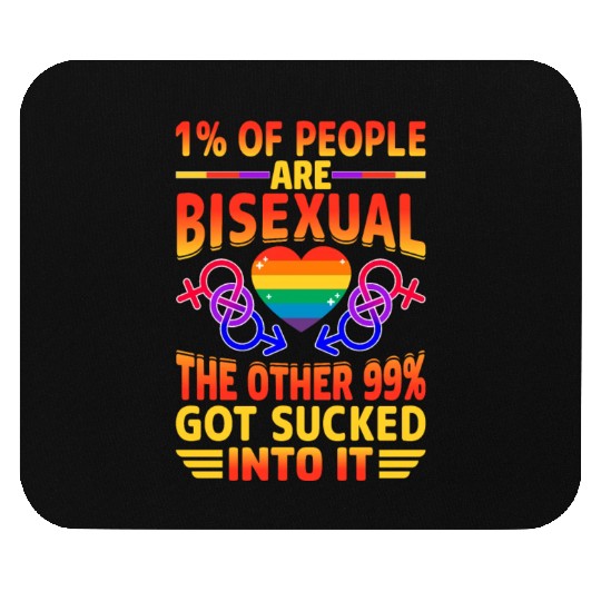 Bisexual Pride Bi LGBTQ Bisexuality Queer Rainbow Mouse Pads