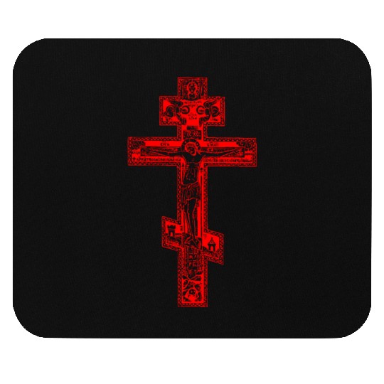 Russian Orthodox Three Bar Cross Classic Mouse Pads