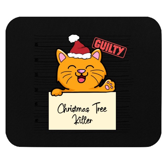 Cat christmas funny prison Mouse Pads