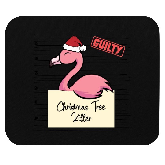 Flamingo christmas funny prison Mouse Pads
