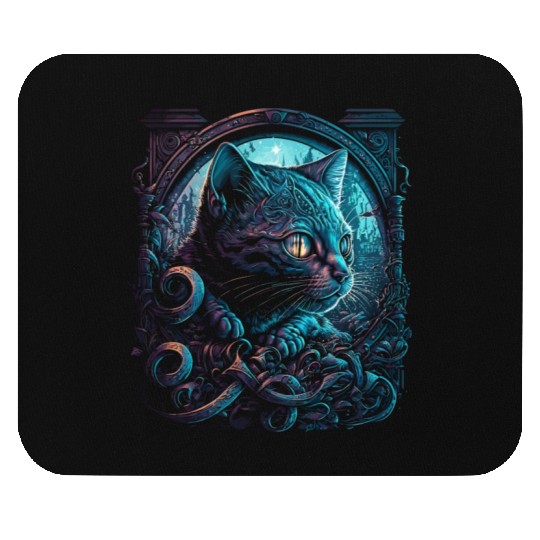Midnight Kitty Mouse Pads