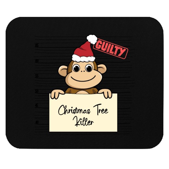 Monkey christmas funny prison Mouse Pads