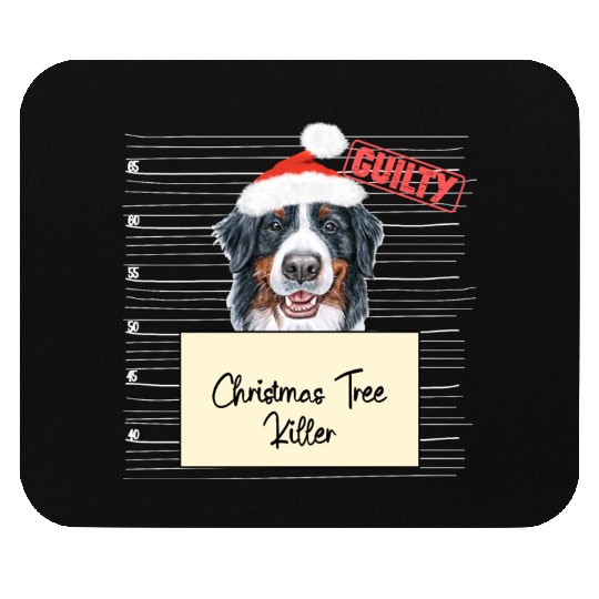 Bernese Mountain christmas funny prison Mouse Pads