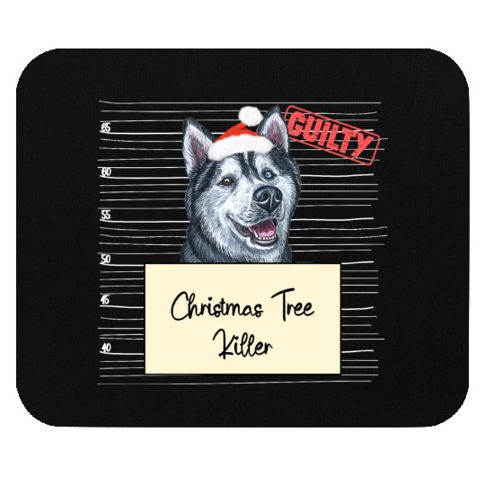Husky christmas funny prison Mouse Pads