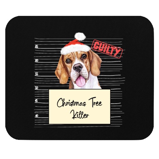 Beagle christmas funny prison Mouse Pads