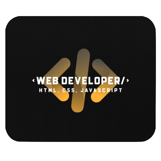 Web Developer Typography (HTML, CSS, JavaScript) Mouse Pads