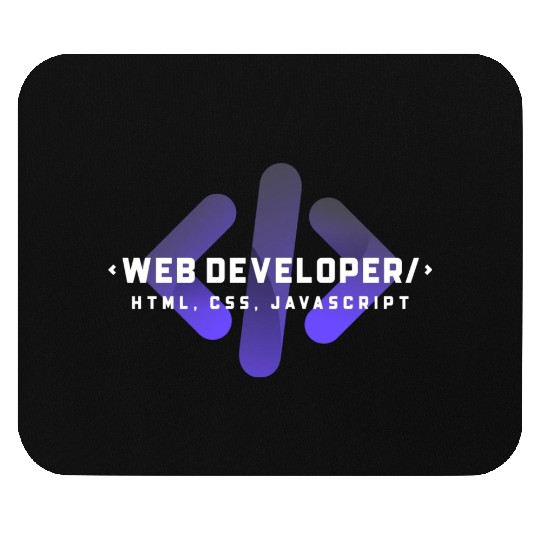 Web Developer Typography (HTML, CSS, JavaScript) Mouse Pads