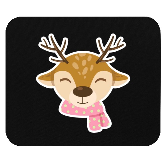 Cute reindeer art design Mouse Pads