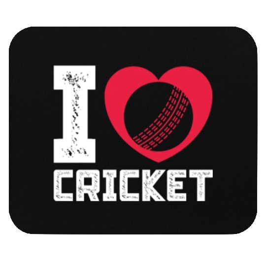 I Love Heart Cricket Mouse Pads