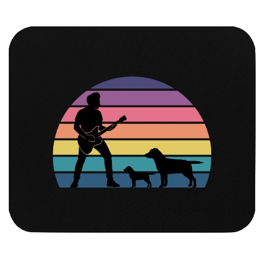 Guitar Player Pet Dog Animal Musician Bassist Mouse Pads