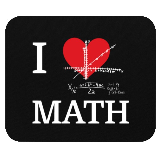 I Love Math I Heart Math Funny Mathematics Nerd Mouse Pads