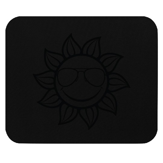 Sunflower with sunglass Funny Mouse Pads design
