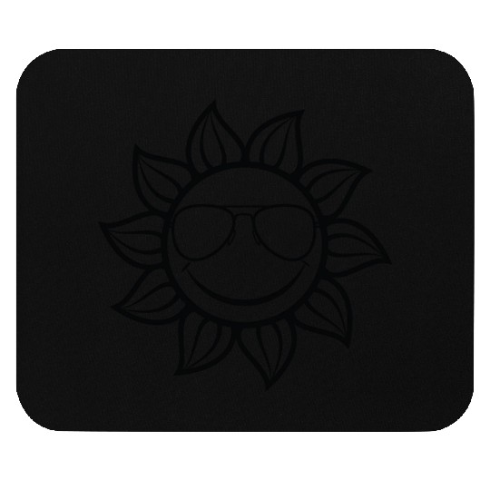 Sunflower with sunglass Funny Mouse Pads design