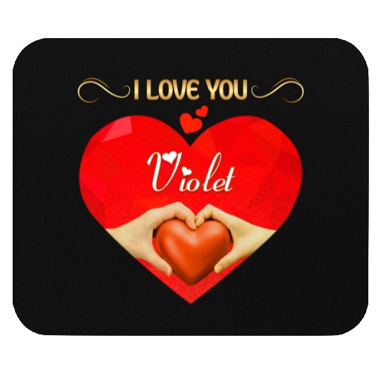 I love you Violet Mouse Pads
