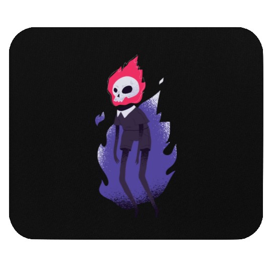 Creepy skull face burning Creepy skull face burnin Mouse Pads