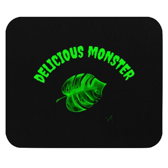 Green delicious monster Mouse Pads