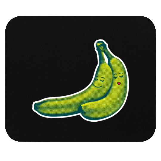 HAPPY BANANA LOVE COUPLE Mouse Pads