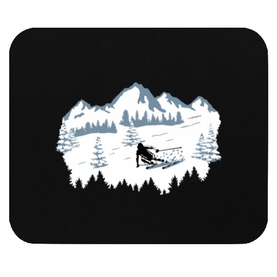 Skiing, Skier, Ski, Winter Snow Mountains Mouse Pads