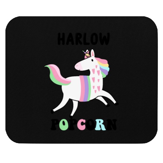 Harlow And Popcorn Merch Popcorn The Pony Mouse Pads