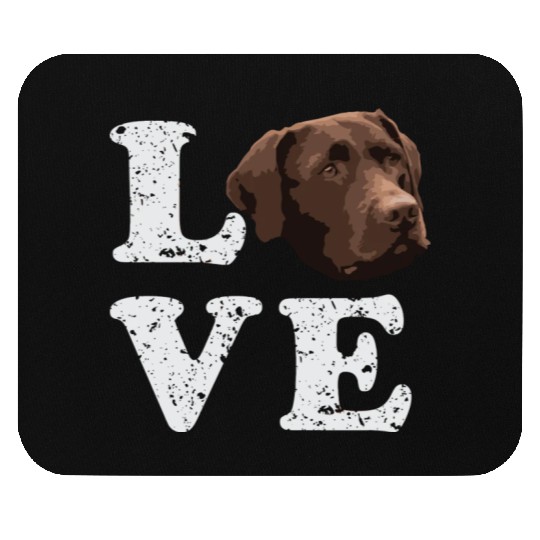 I Love My Chocolate Lab Labrador Retriever Dog Mouse Pads