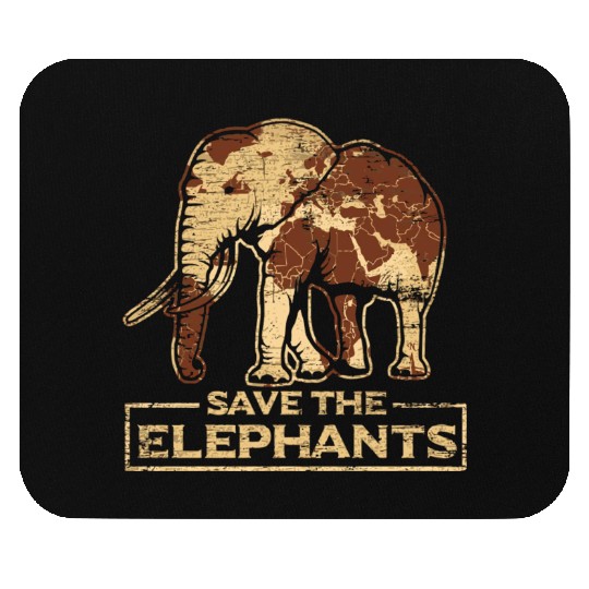 Save The Elephants Elephant Mouse Pads