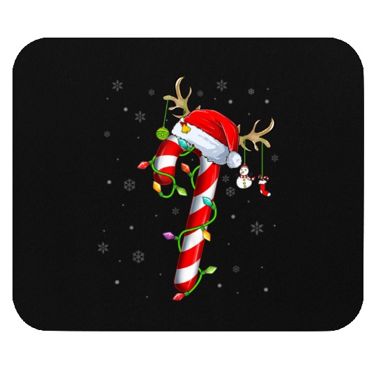 Candy Cane Crew Santa Christmas Lights Xmas Mouse Pads