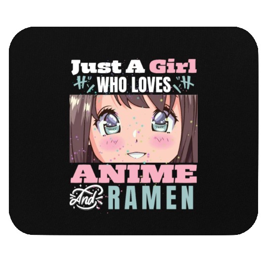 Anime Ramen Girl Embrace Mouse Pads